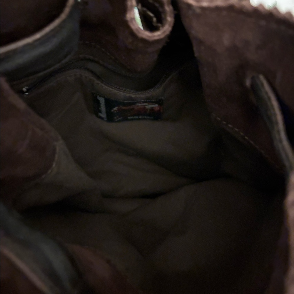 Brown Suede Backpack - Picture 8 of 10